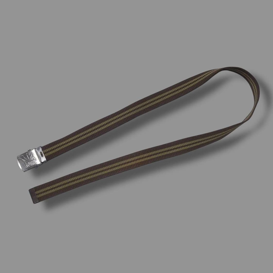 90s 올드 스투시 크라운 웹 벨트 브라운 상품이미지4