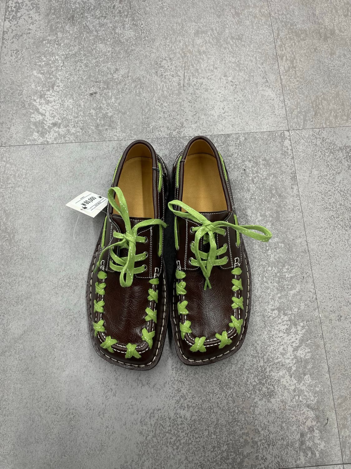 빈티지 캠퍼 에키 레이스업 브라운 레더 로퍼 H1808 상품이미지1