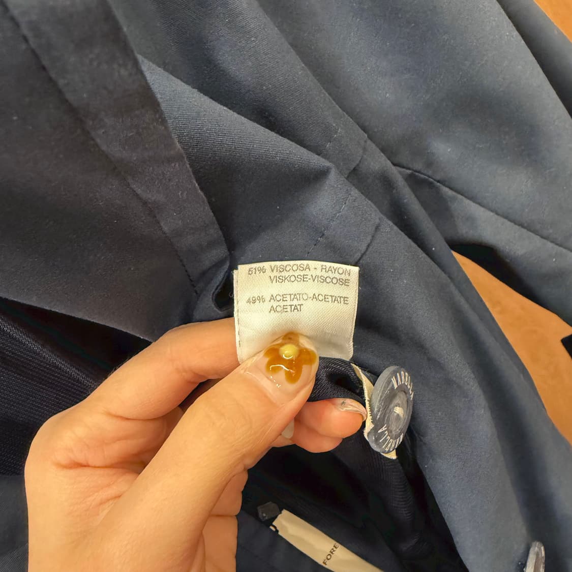 마렐라 트렌치 미디 코트 견장 더블 버튼 벨트 스트랩 디테일 네이비 상품이미지7