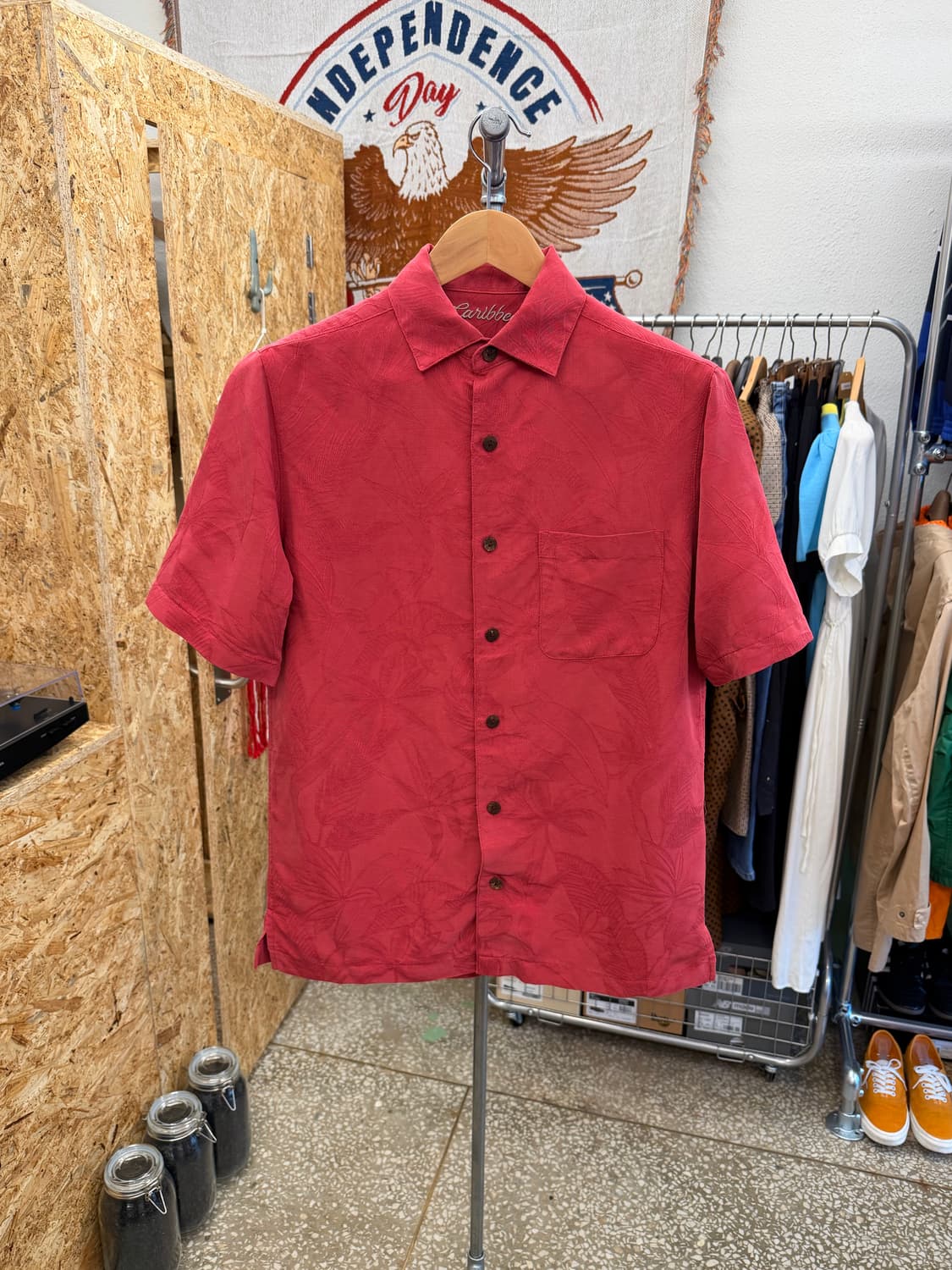 플라워패턴 모달 반팔 셔츠 상품이미지1