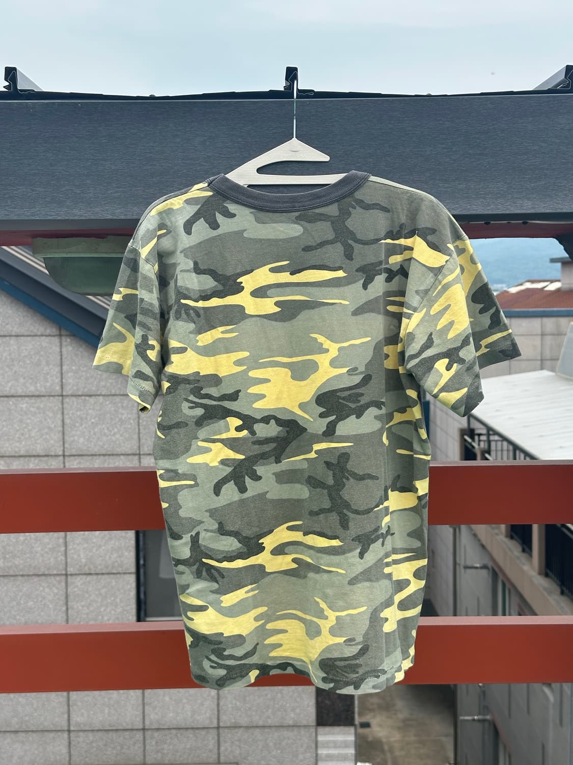 70s yellow camo t shirt  Anvil Rothco 상품이미지2