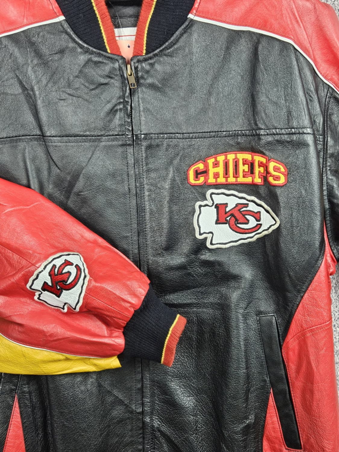 NFL 캔자스시티 치프스 가죽 봄버 자켓 ( L ) / 10191 상품이미지4