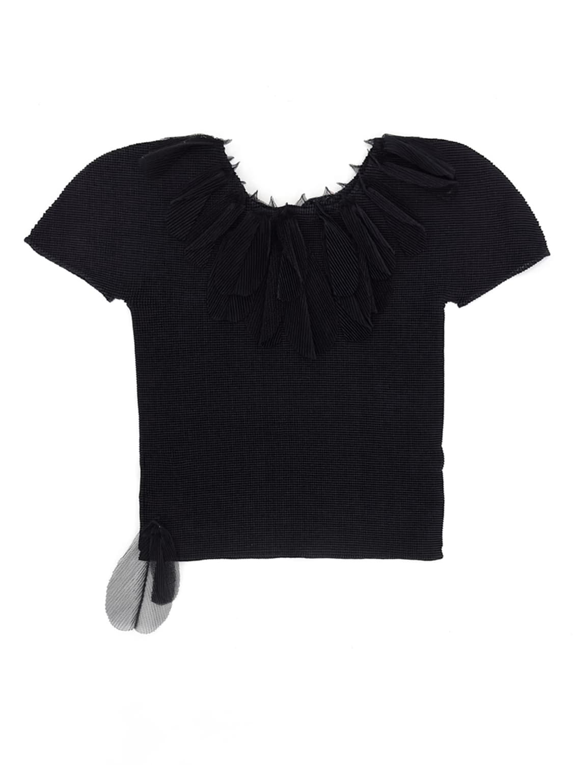 Issey Miyake me Feathers Detail S/S Top 상품이미지1