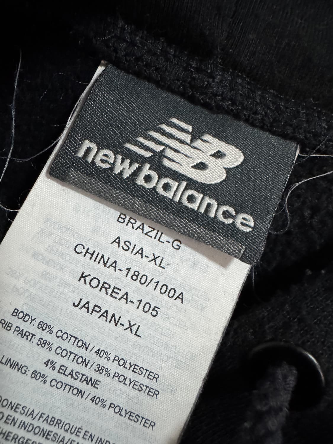 뉴발란스 빅 로고 기모 스웻 기모 후드티 XL 블랙 상품이미지3