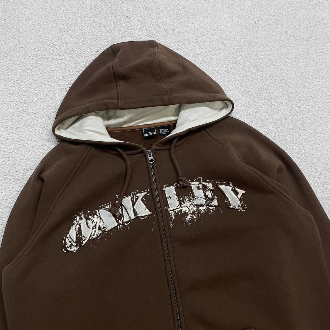 오클리 Oakley 00s 아치 로고 후드 집업 브라운 상품이미지2