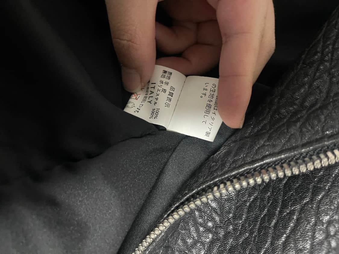 더블집업 소가죽 라이더 자켓  상품이미지4