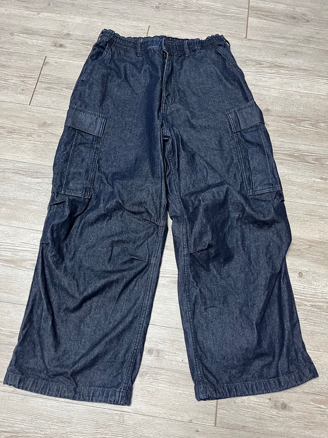 GU(지유) 와이드핏 카고 진 상품이미지1