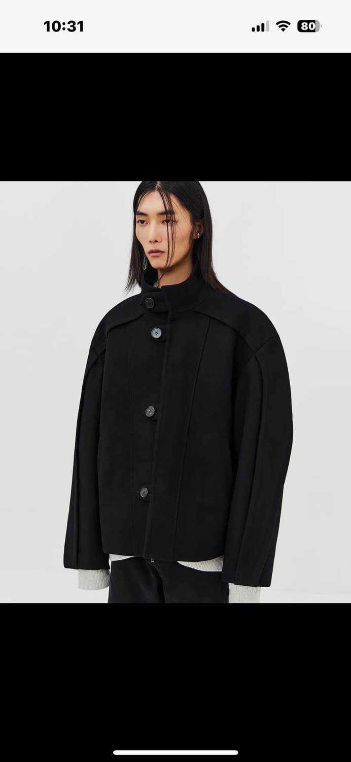 엘무드 더플 숏코트 블랙 48사이즈 상품이미지1