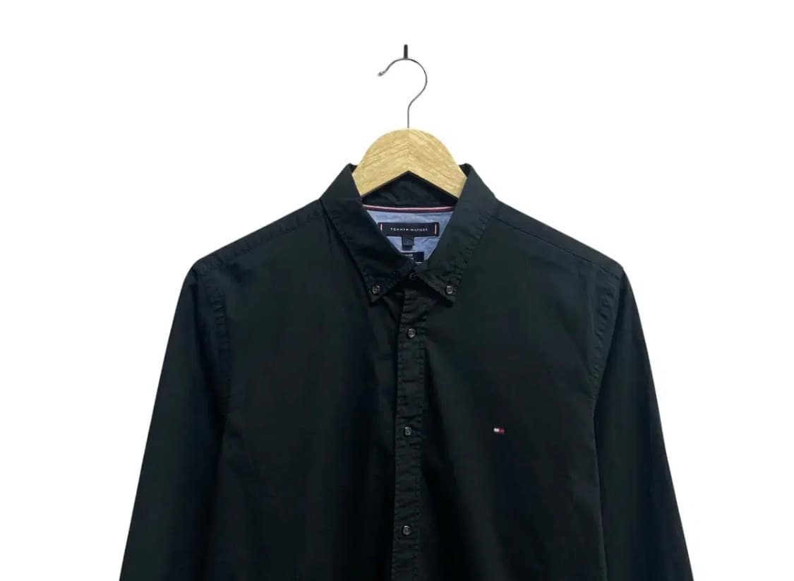 타미힐피거 슬림핏 블랙 셔츠 L 상품이미지2