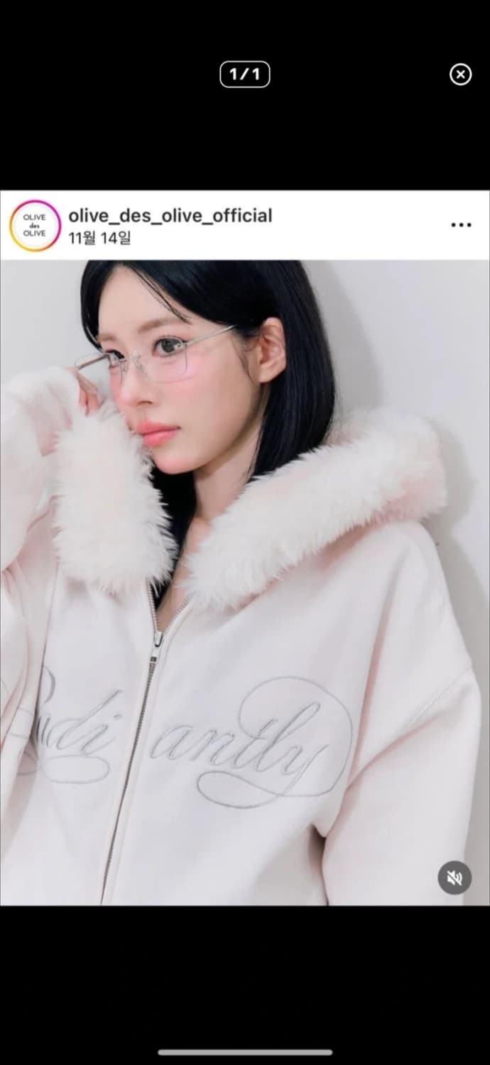 olivedesolive 베이비핑크 퍼 후드집업 상품이미지1