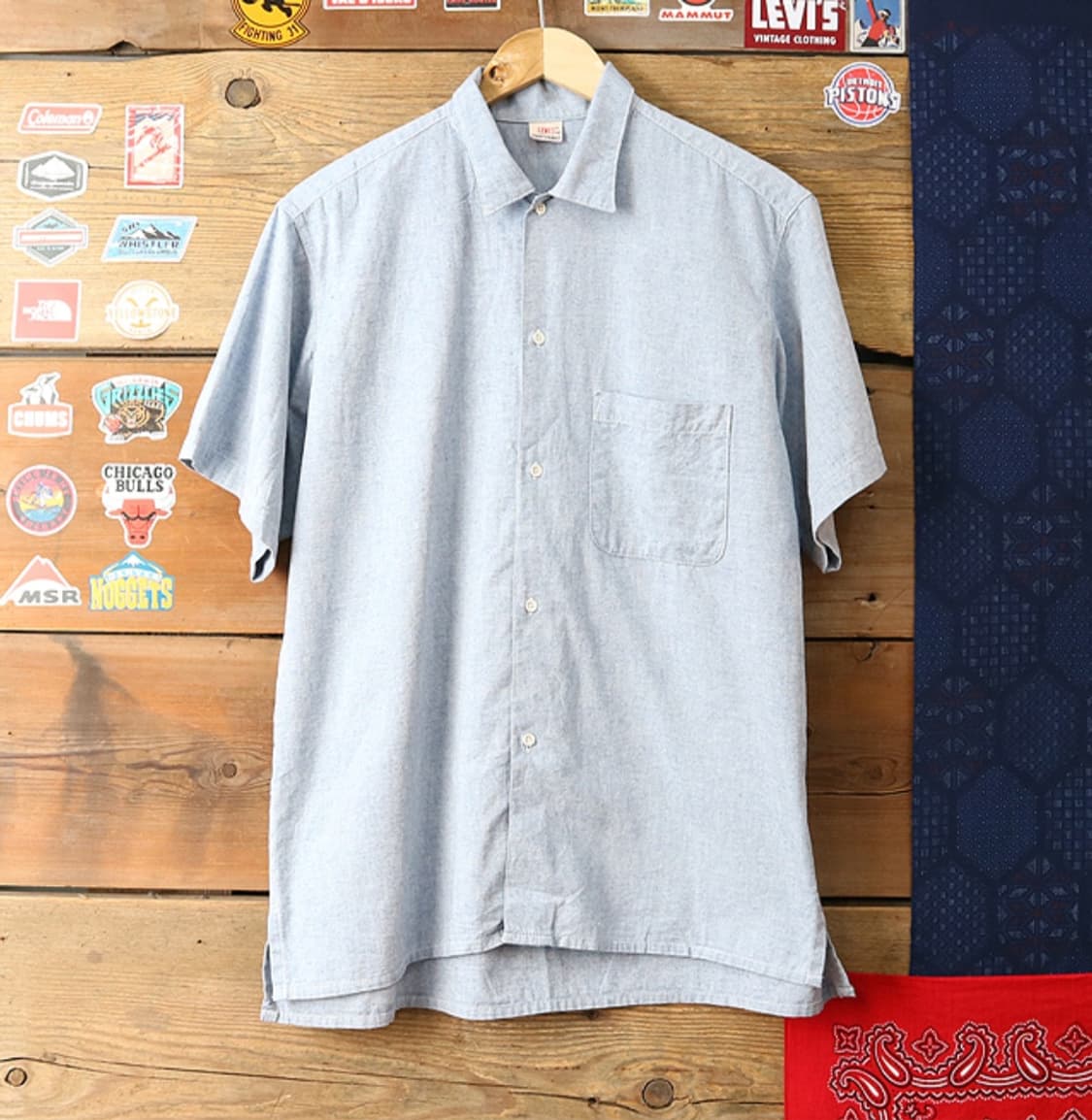 일본판 80s levis 리바이스 코튼100% 빈티지 셔츠 1986년 산 상품이미지2