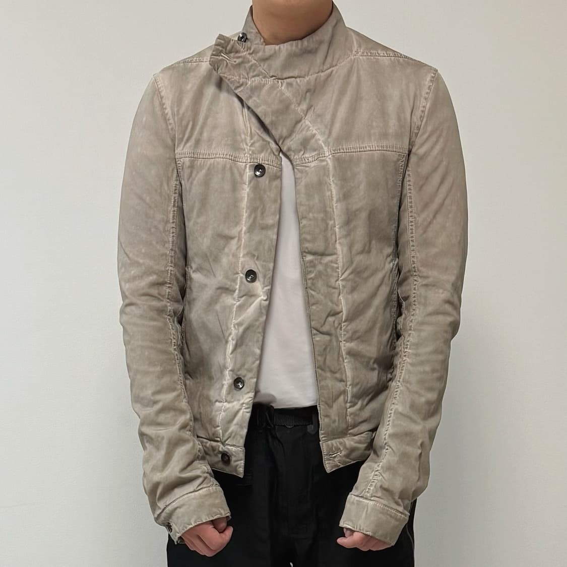 릭오웬스 13FW 다크쉐도우 더티 슬레이브 봄버 자켓 펄 상품이미지1