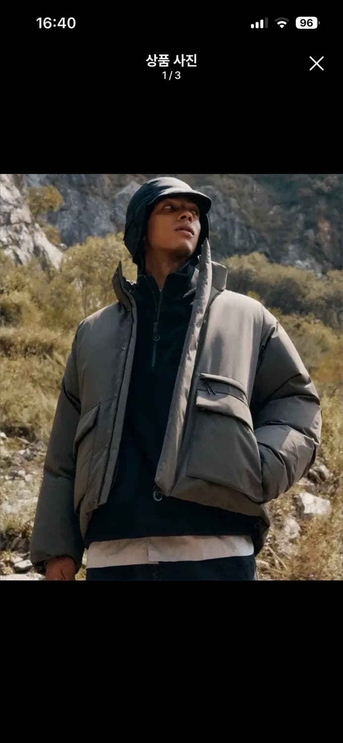 무신사 패딩 [시티 레저] 논 퀼팅 다운 숏 패딩 재킷 [머드 상품이미지1