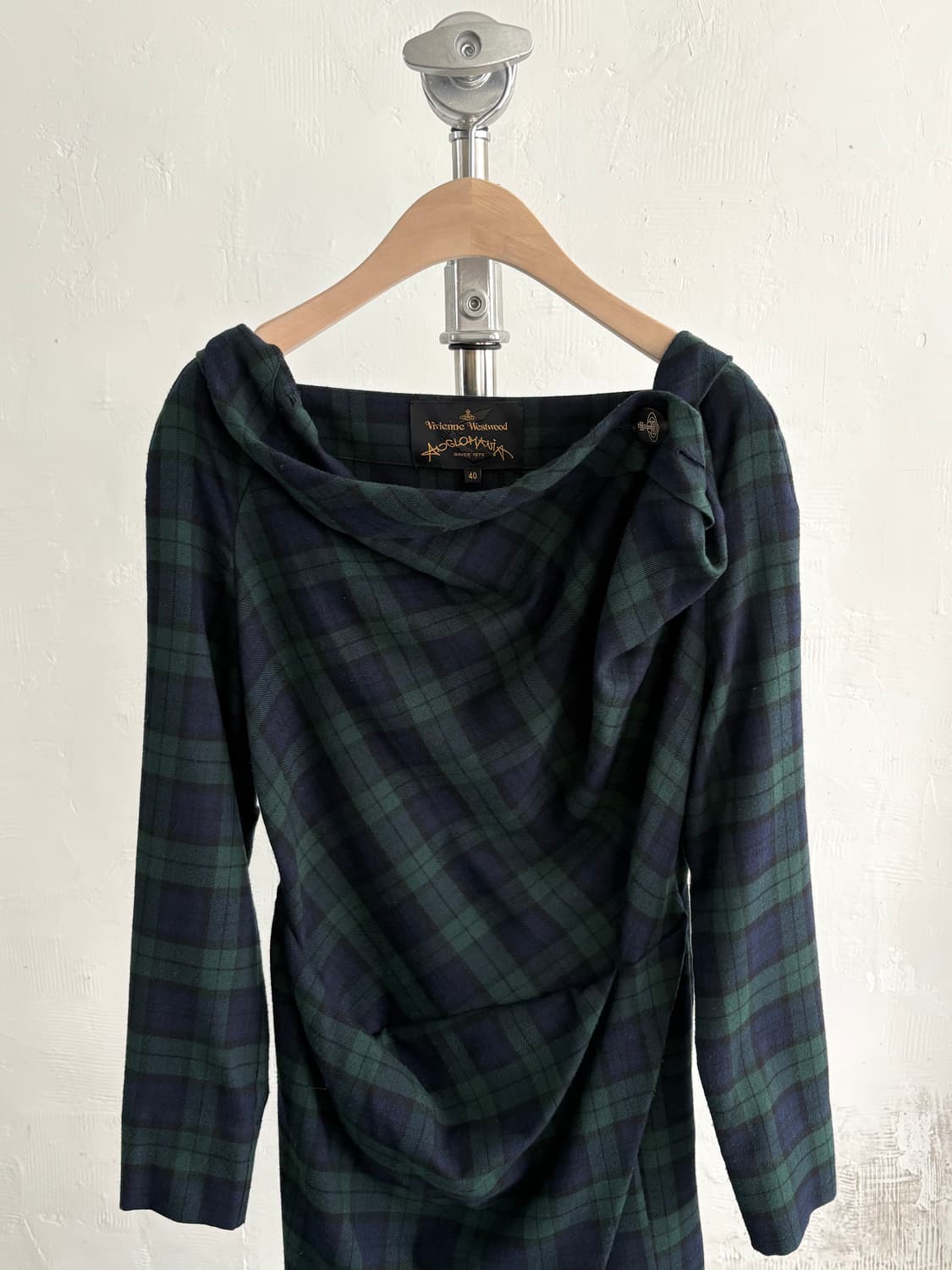 Vivienne Westwood 비비안웨스트우드 체크 드레이핑 원피스 상품이미지5