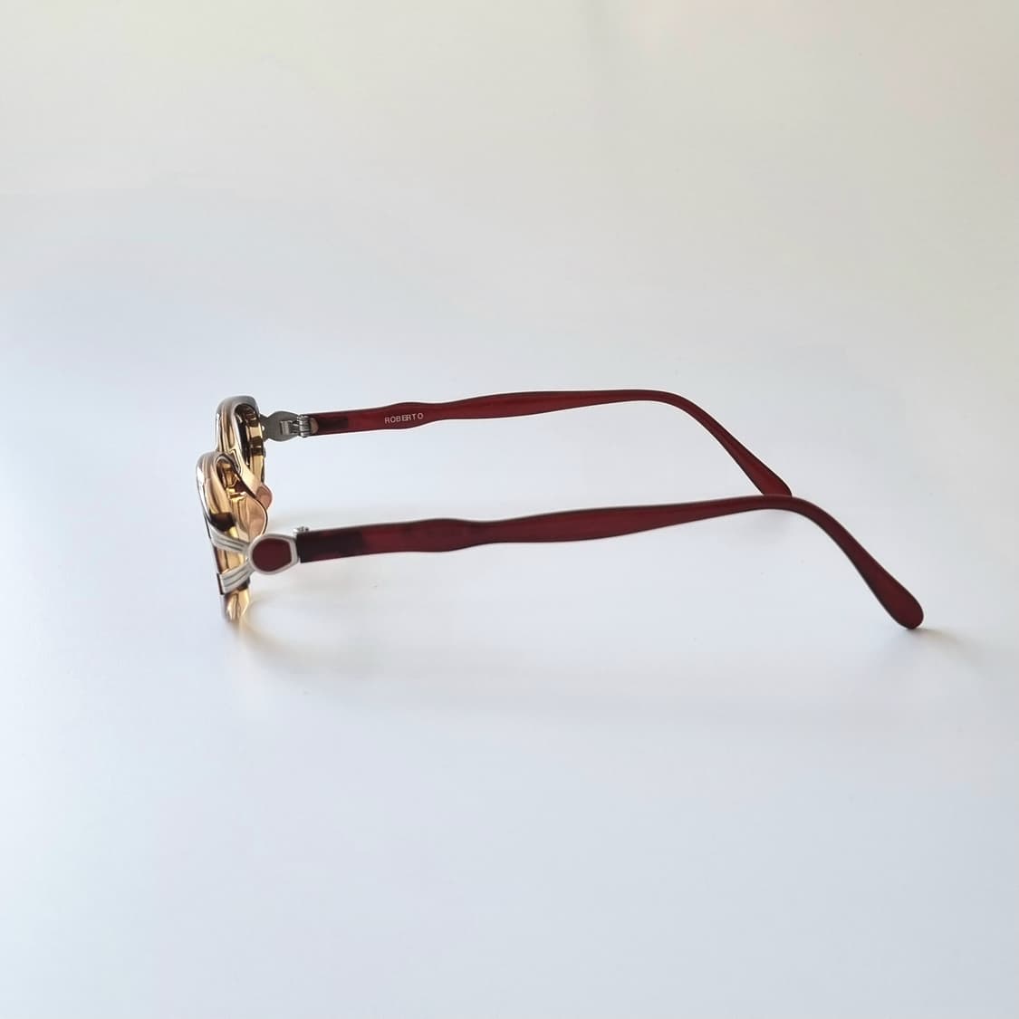 데드스탁 로베르토 실버 라인 디테일 오벌 안경테  1185 상품이미지4