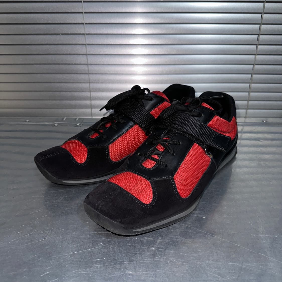 00s 초 레어 프라다 스포츠 벨크로 스퀘어 토 스니커즈 상품이미지6