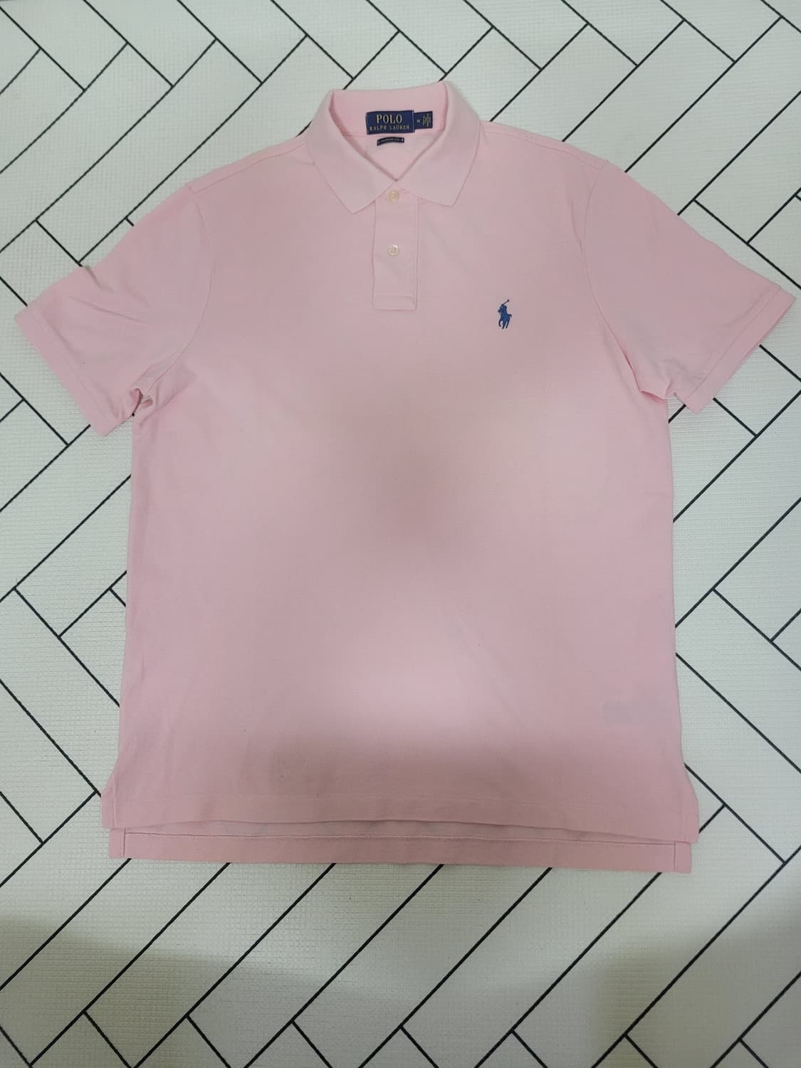 폴로 랄프로렌 핑크 클래식핏 카라티 M 상품이미지1
