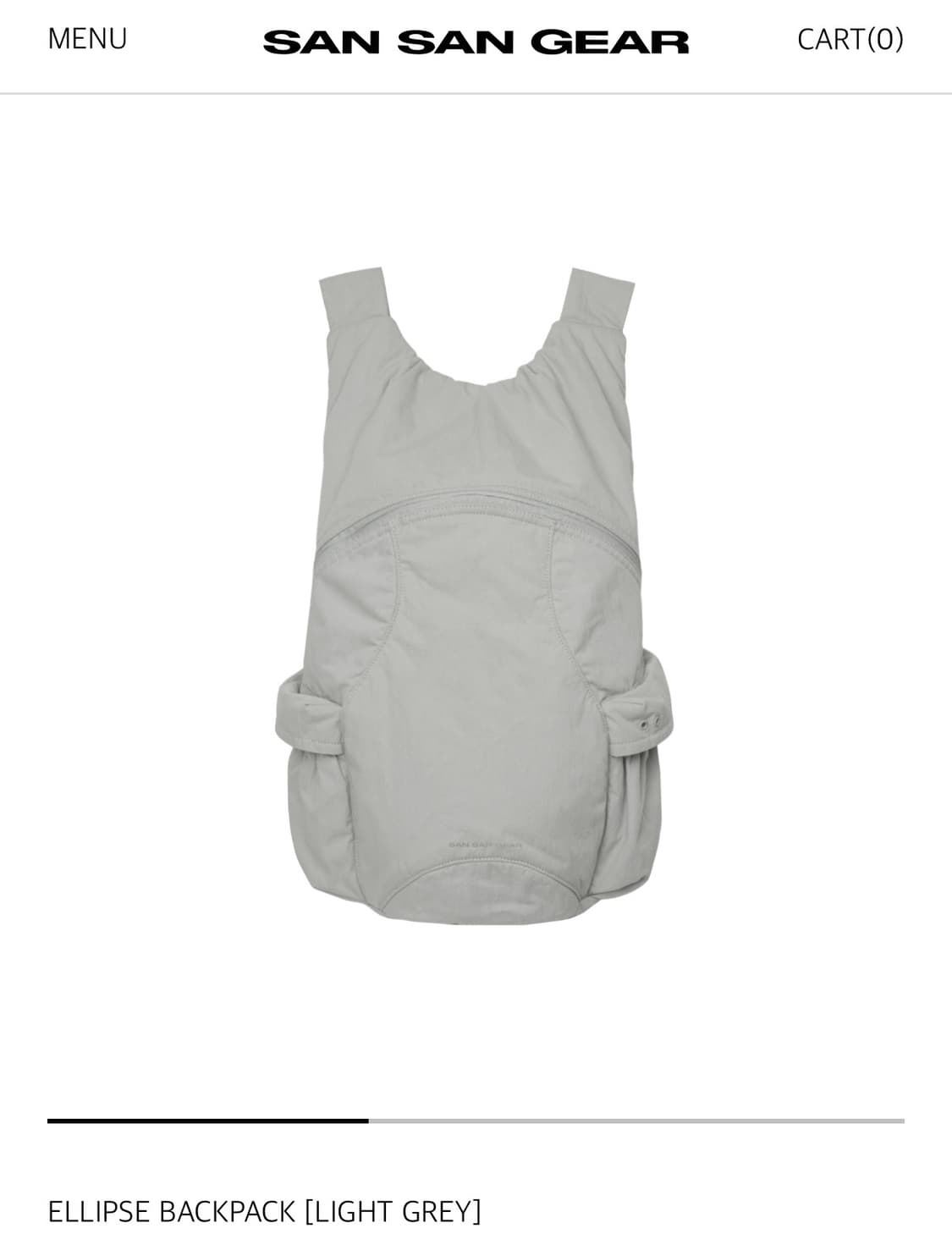 ELLIPSE BACKPACK [LIGHT GREY] 상품이미지1