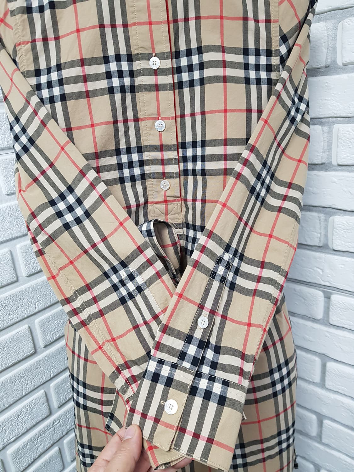[55/36] 버버리 노바체크 셔츠 원피스 벨트 세트 상품이미지6