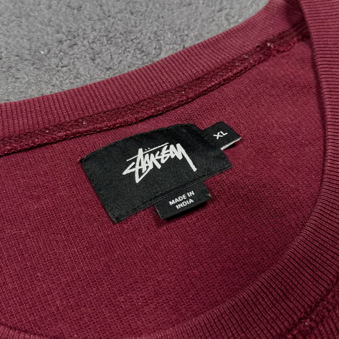 스투시 Paneled Ls Crew 레드 맨투맨 상품이미지3