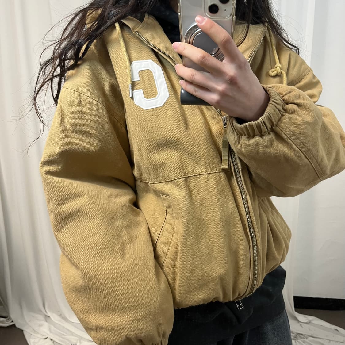 Covernat C Logo Oxford Hoodie Jacket 상품이미지3