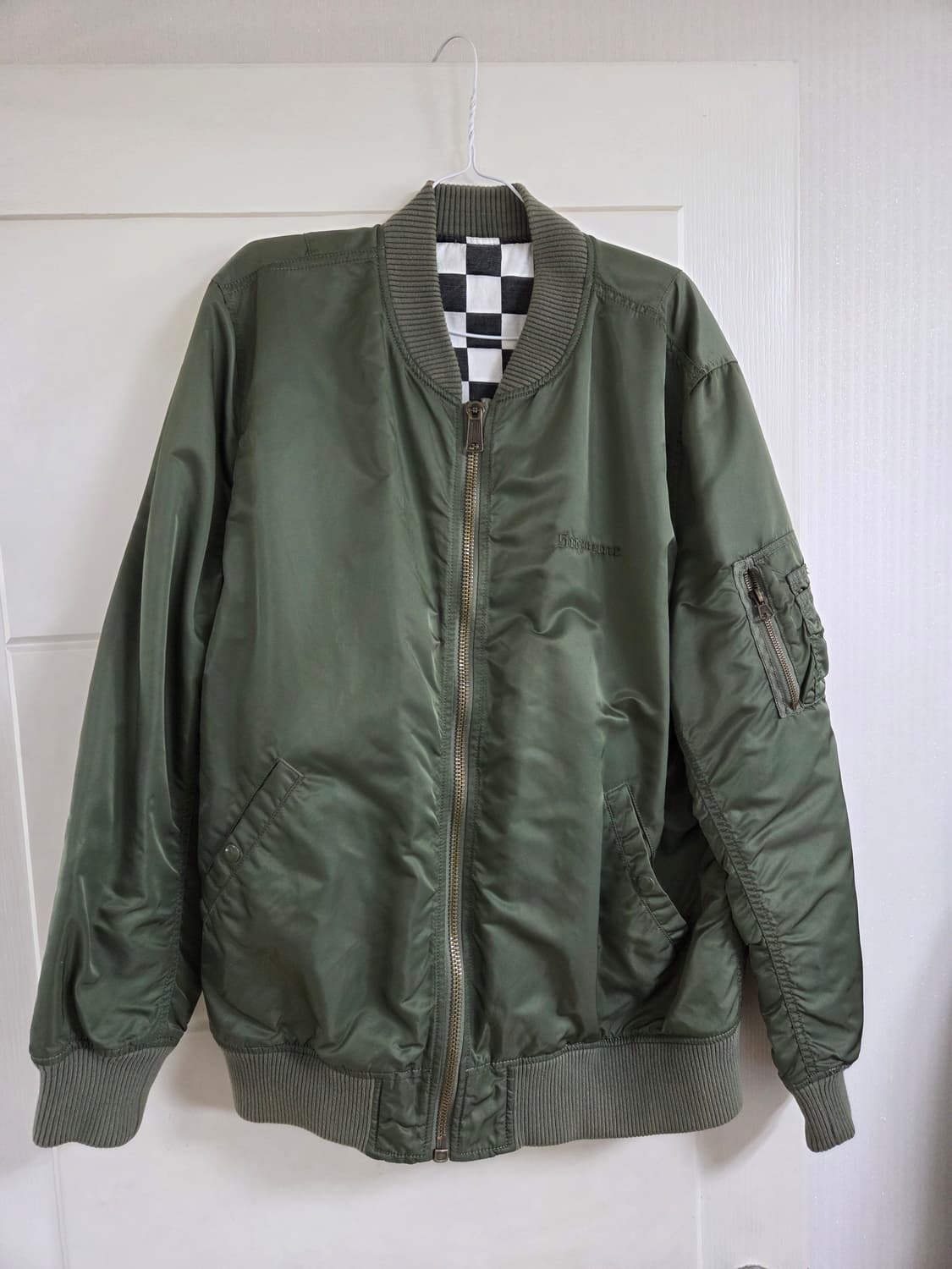 XL 슈프림 리버시블 체커보드 ma-1 봄버자켓 상품이미지3