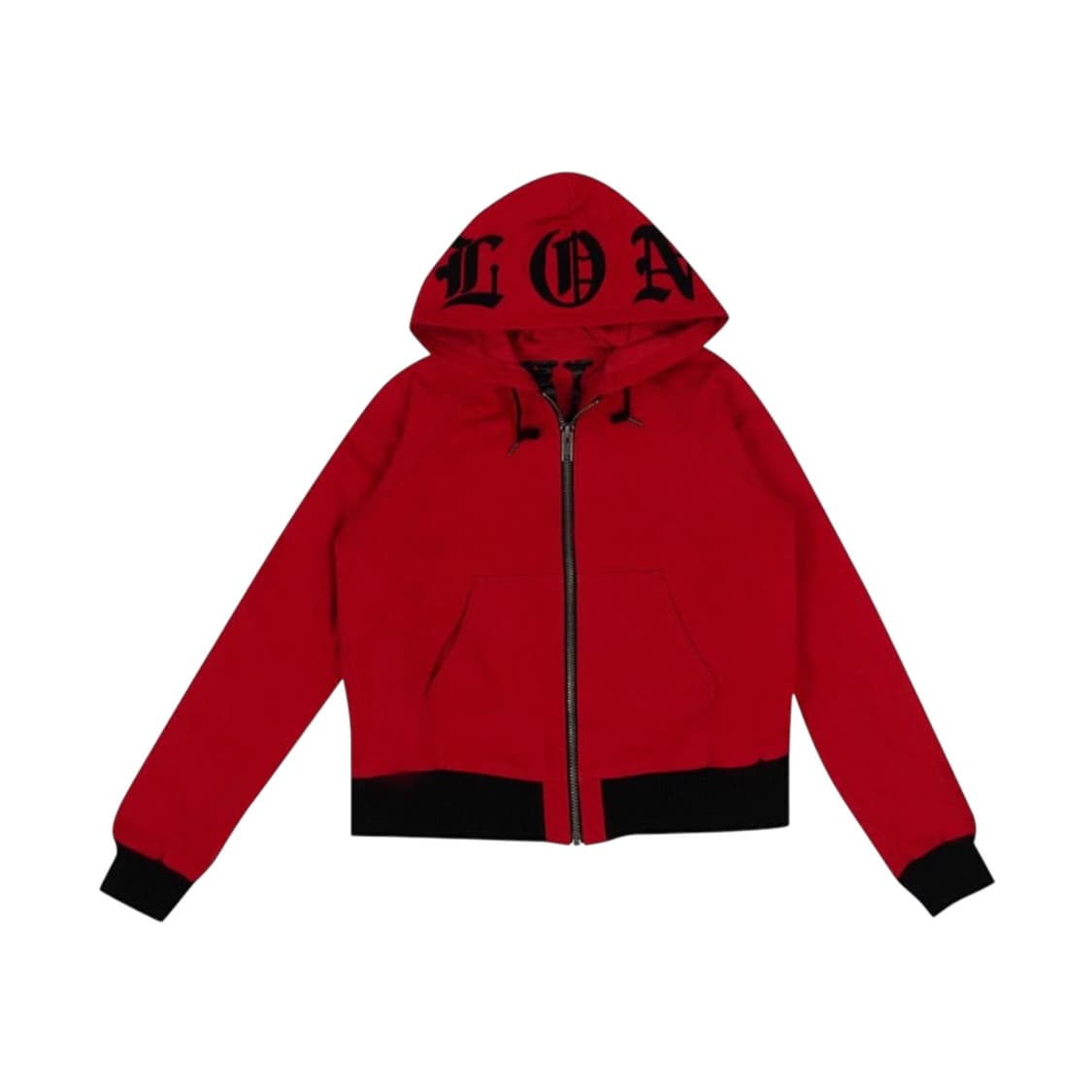 브이론 런웨이 캔버스 레터링 집업 레드 미판 쇼피스 상품이미지1