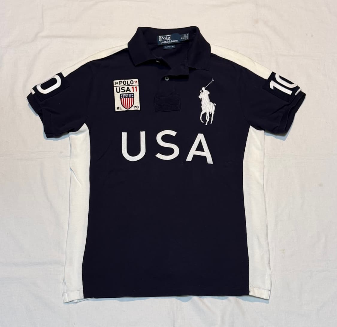 폴로 랄프로렌 빅포니 치프키프 USA 성조기 카라티 네이비 상품이미지2