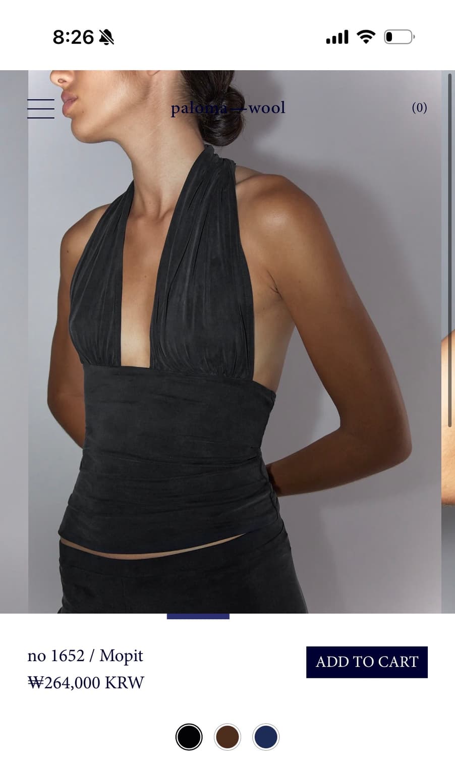 팔로마울 모핏 홀터넥 블랙 색상 S 상품이미지3