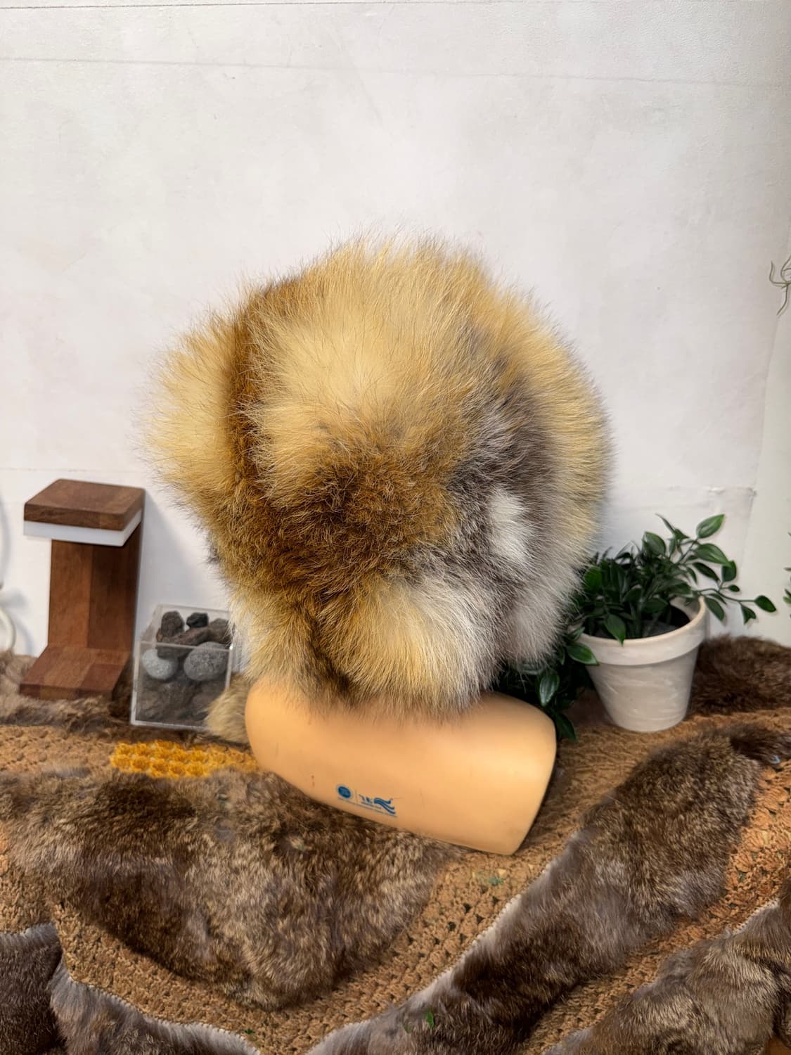 Mixed brown fox fur hood eskimo hat 상품이미지4
