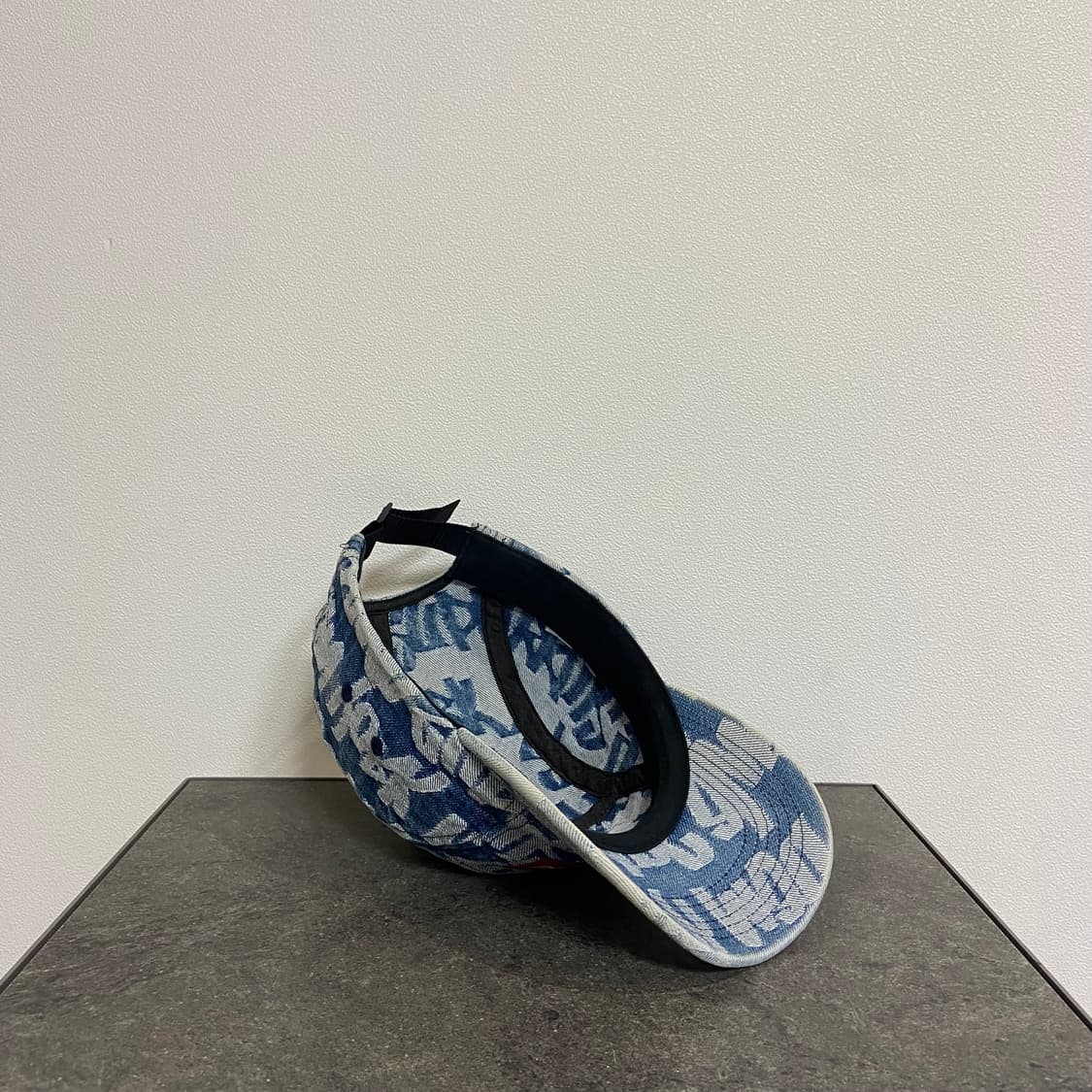 슈프림 워시드 데님 레드 박스로고 캠프캡 모자 상품이미지7