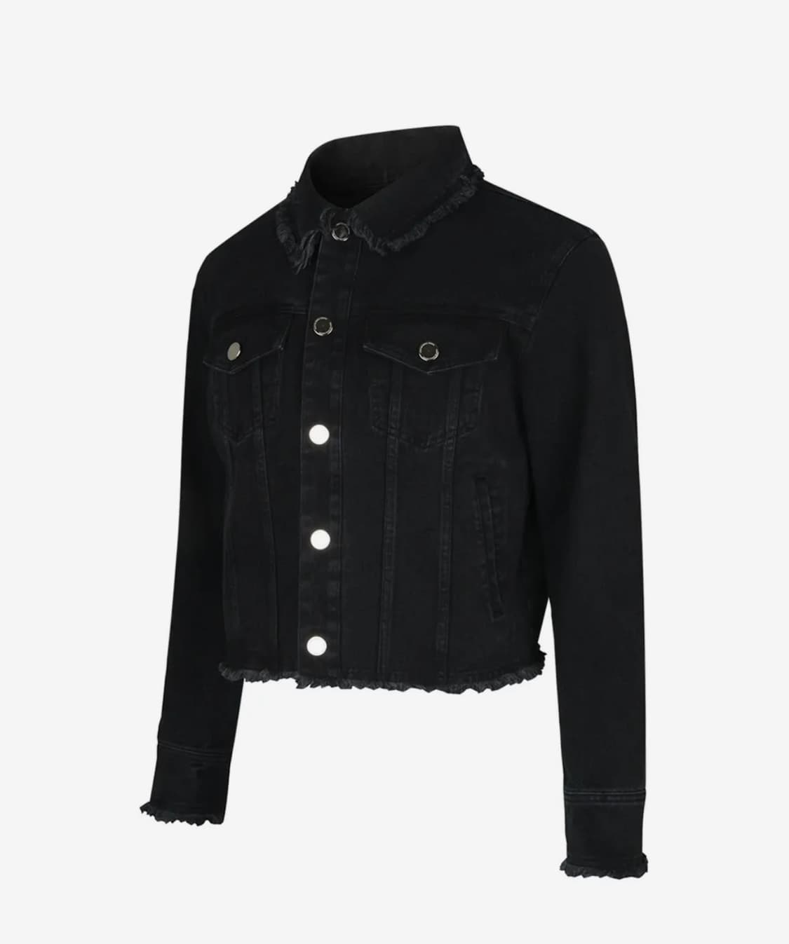 모어댄블랙 컷오프 데님 트러커 크롭 자켓 상품이미지2