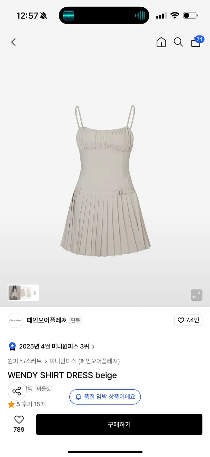 페인오어플레져 원피스 WENDY SHIRT DRESS 상품이미지1