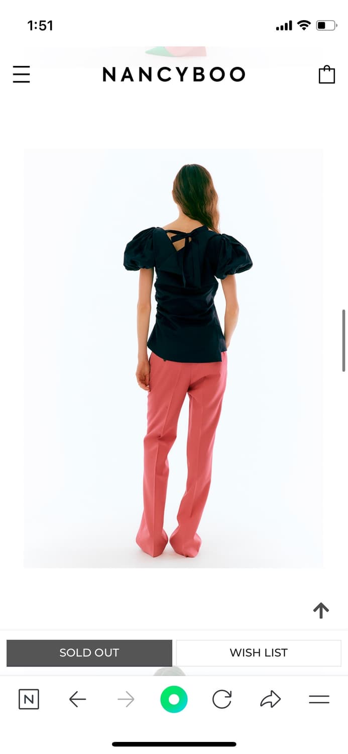 낸시부 볼륨 퍼프 슬리브 블라우스 상품이미지2