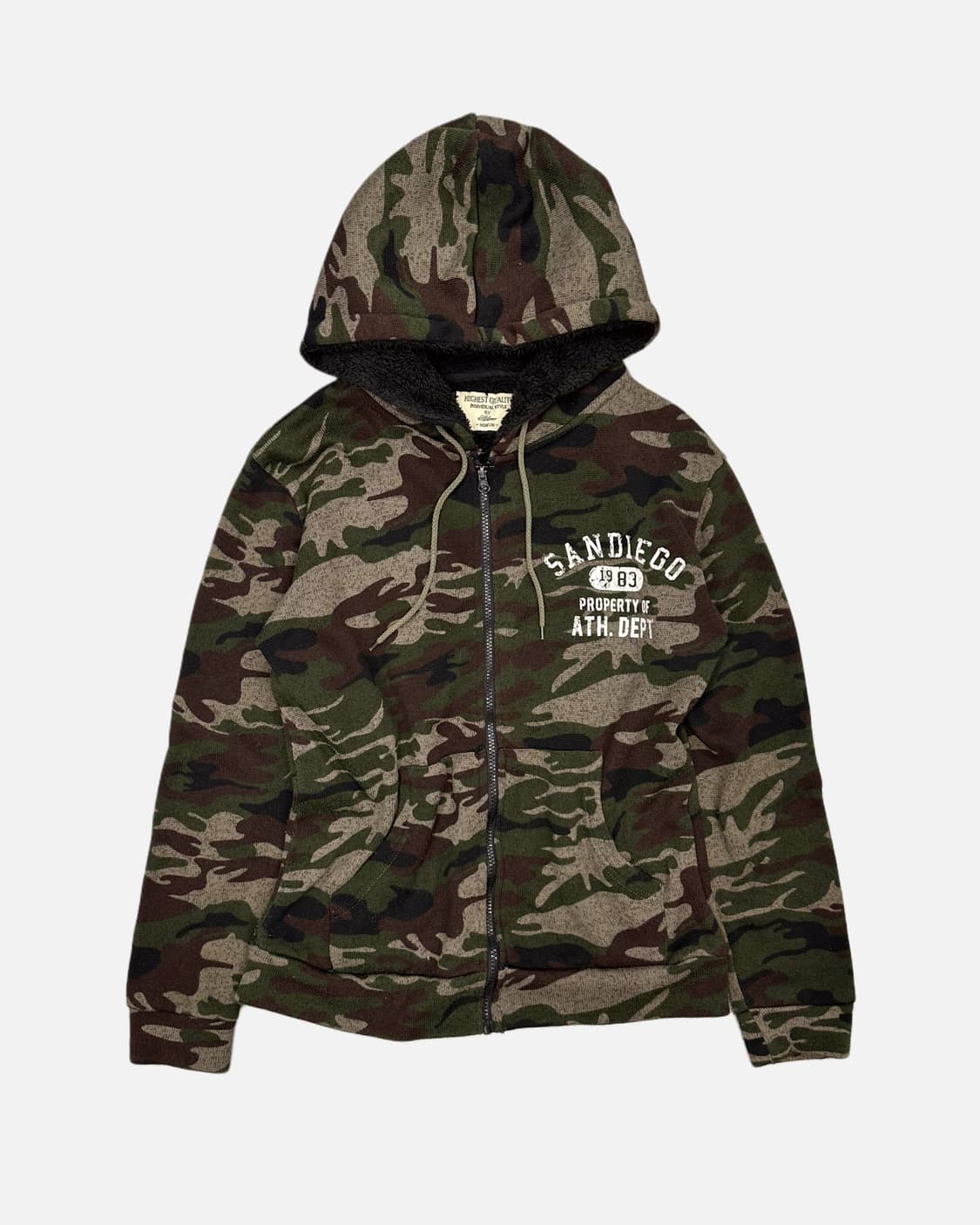 SKKONE camo pattern knit hood zip-up 상품이미지2