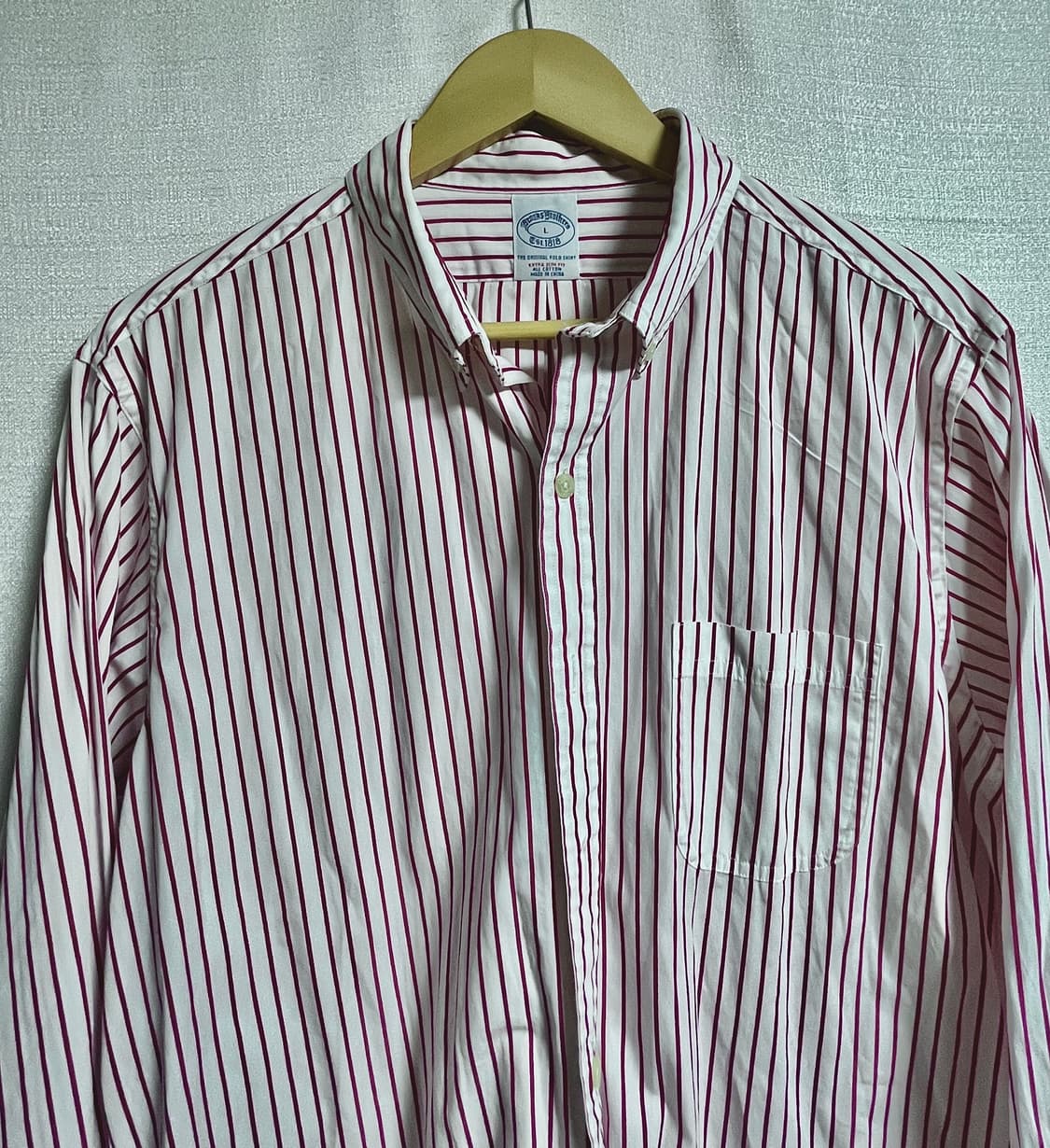 새상품 공용 브룩스 브라더스 스트라이프 셔츠L 상품이미지3