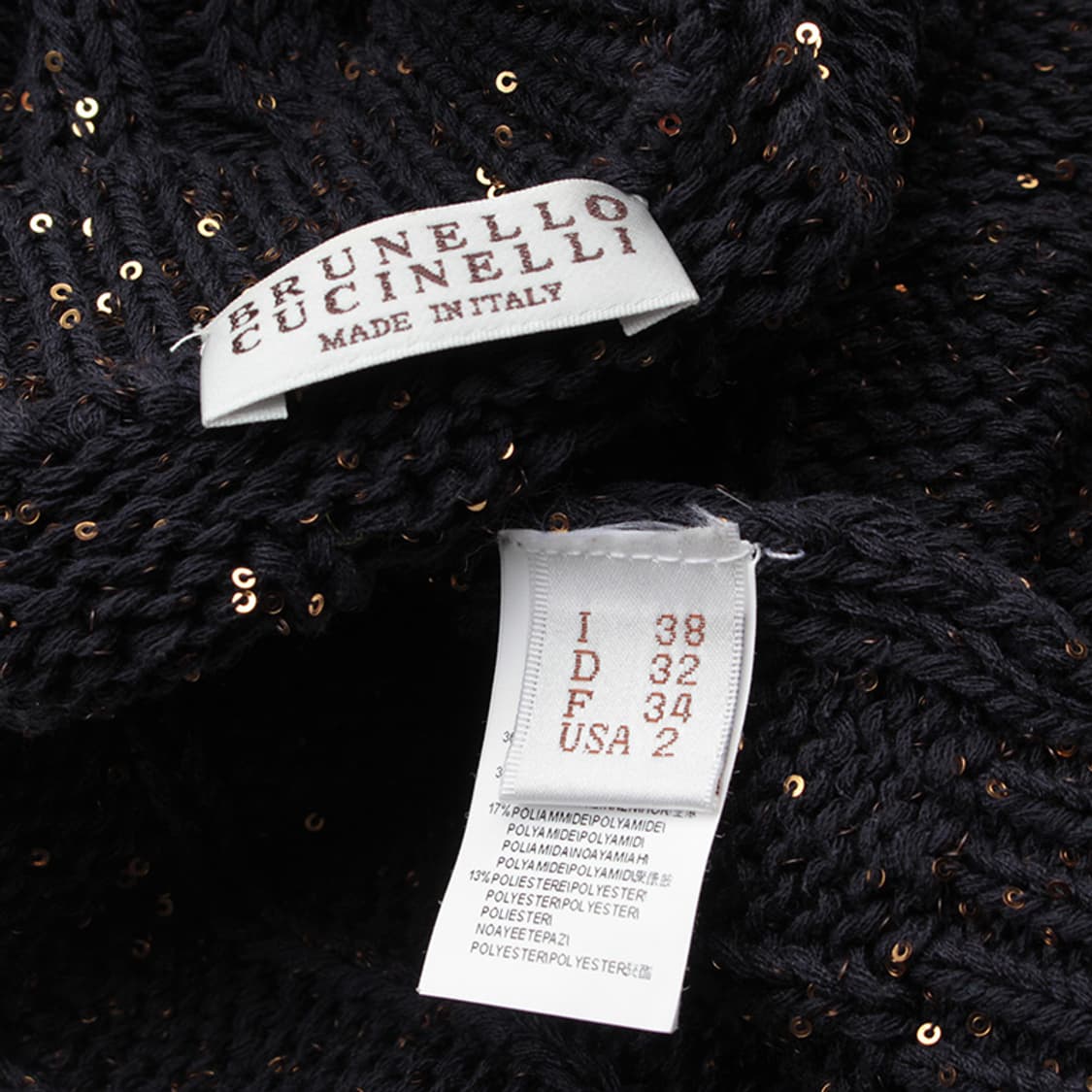 브루넬로 쿠치넬리 블랙 시퀸 니트 베스트 55, 66 상품이미지3