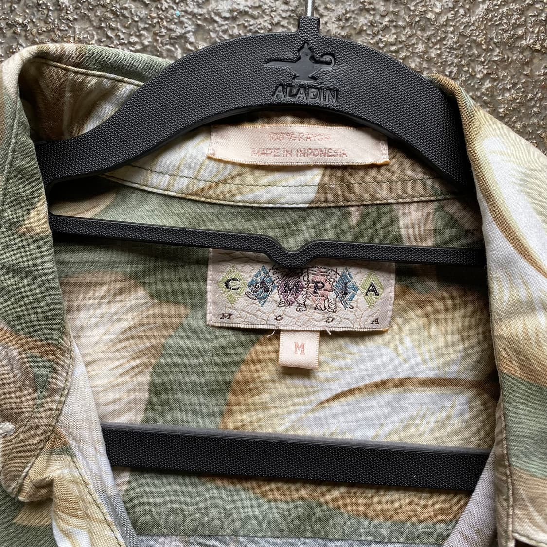 빈티지 반팔 하와이안 셔츠 그린 상품이미지2