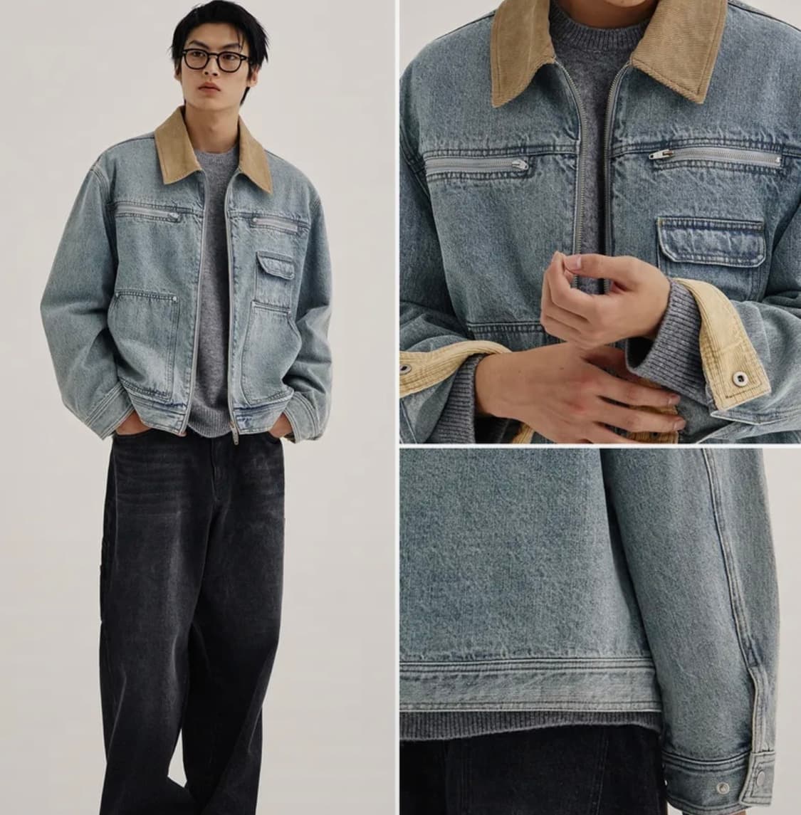 키뮤어 KIIMUIR 코듀로이 데님 자켓(L 새상품) 상품이미지3