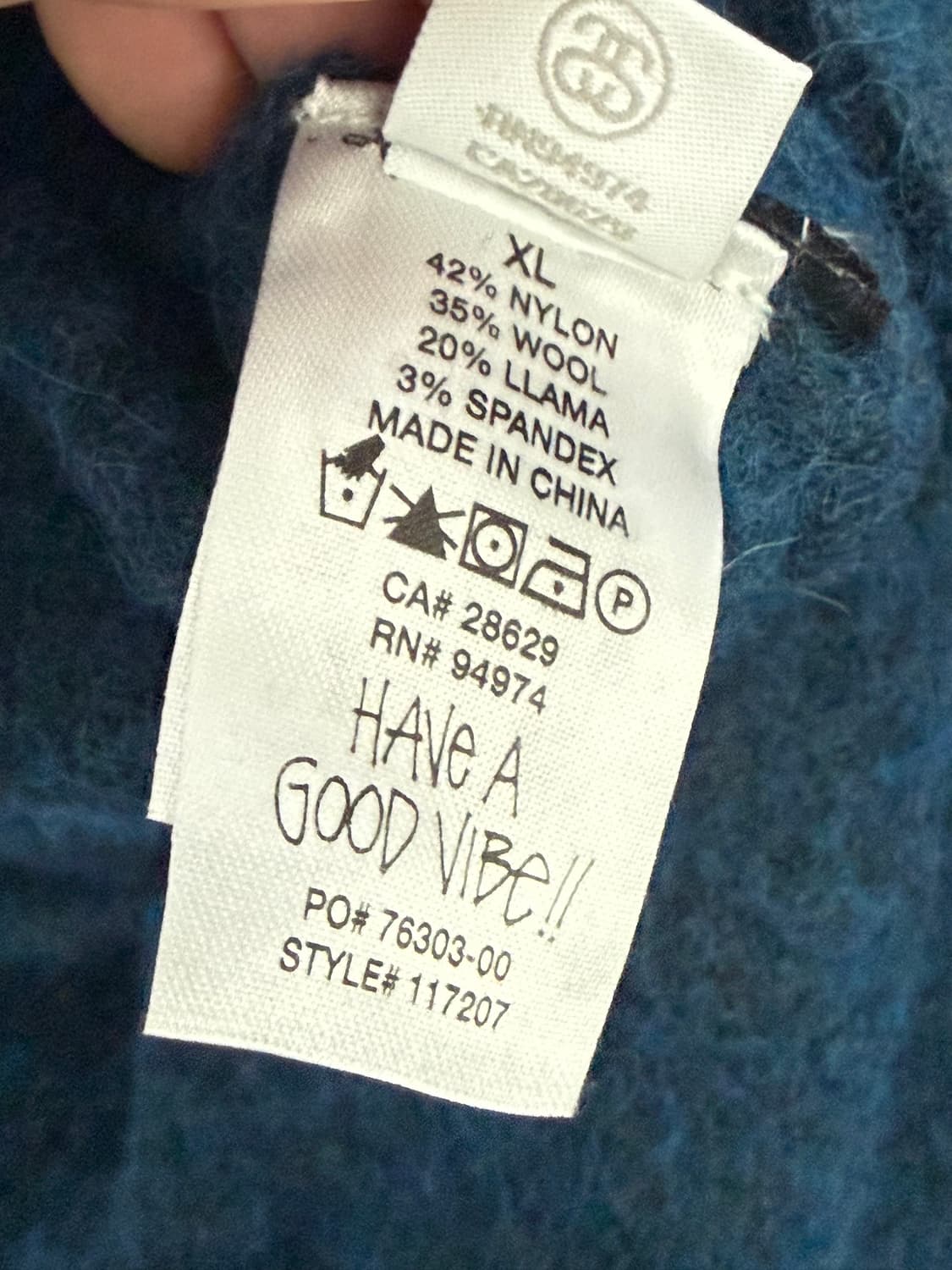 [XL] 스투시 브러쉬드 가디건 블루 상품이미지4