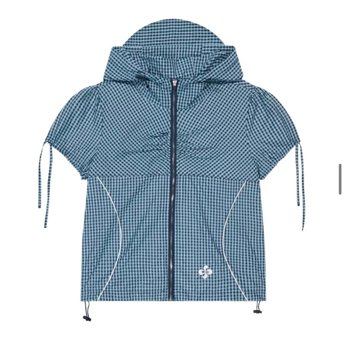 헤레틱 VOLUME NYLON JACKET / check-blue 상품이미지4