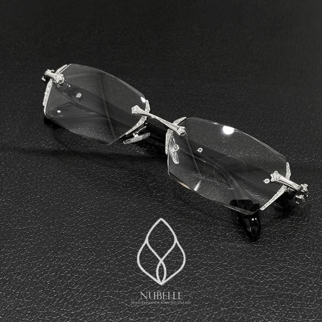 🌗 Cross rimless glasses / 크로스 긱시크 무테안경 상품이미지3