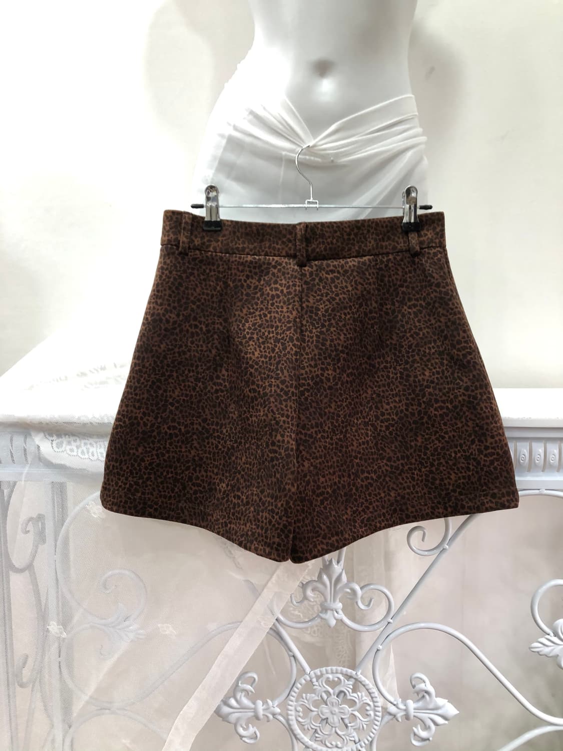 brown leopard pattern skort 상품이미지2