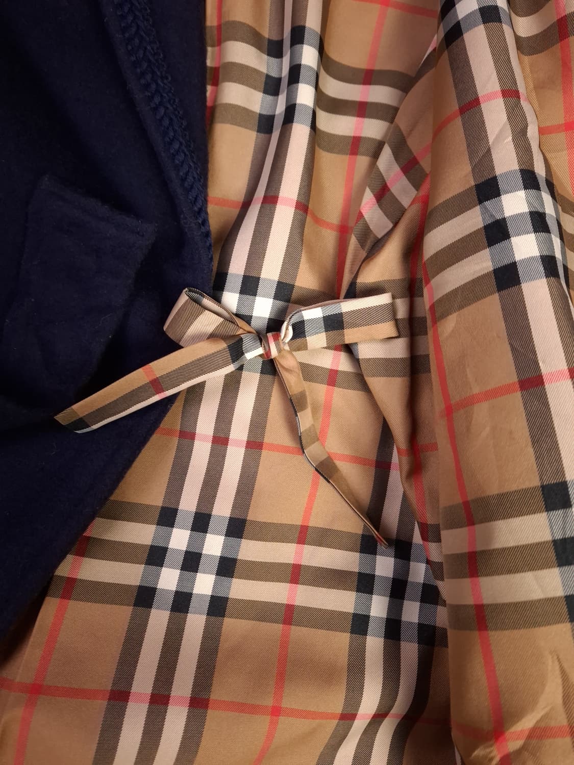 새제품급 오리지날 일본판 버버리 울,캐시미어 혼방 로브 코트 상품이미지10