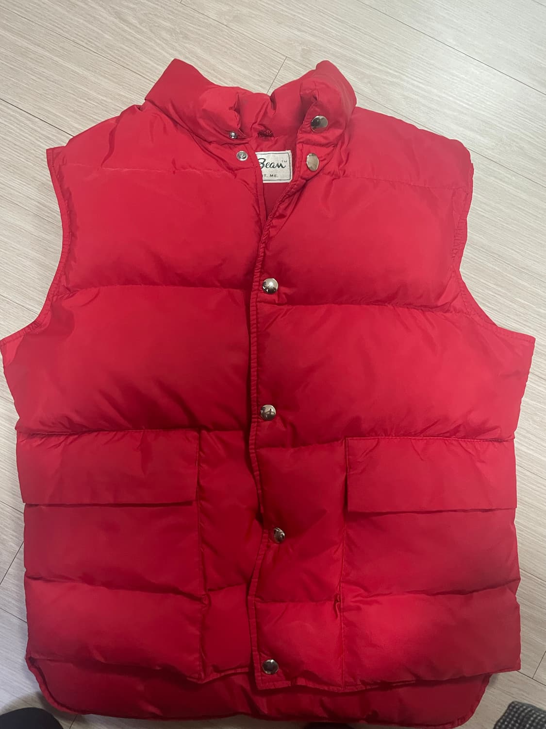 60s 엘엘빈 다운 베스트 레드 상품이미지6