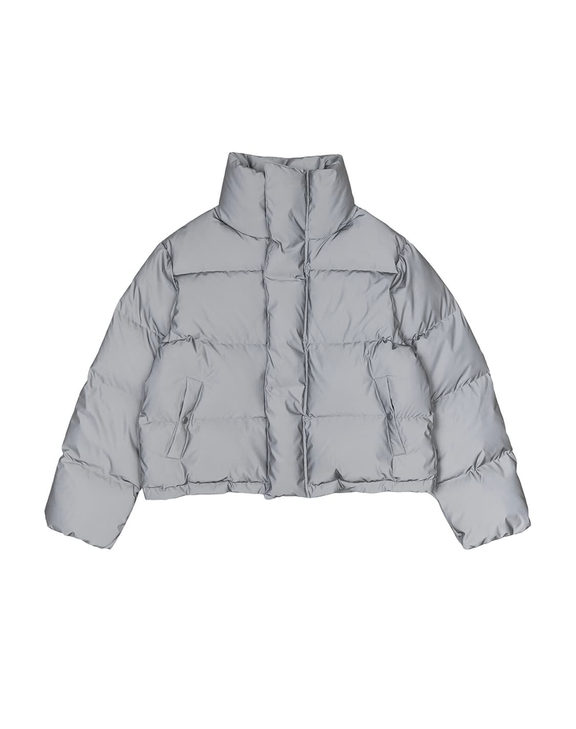 EMBROIDERED OVERSIZE PUFFER JACKET GRAY 상품이미지7