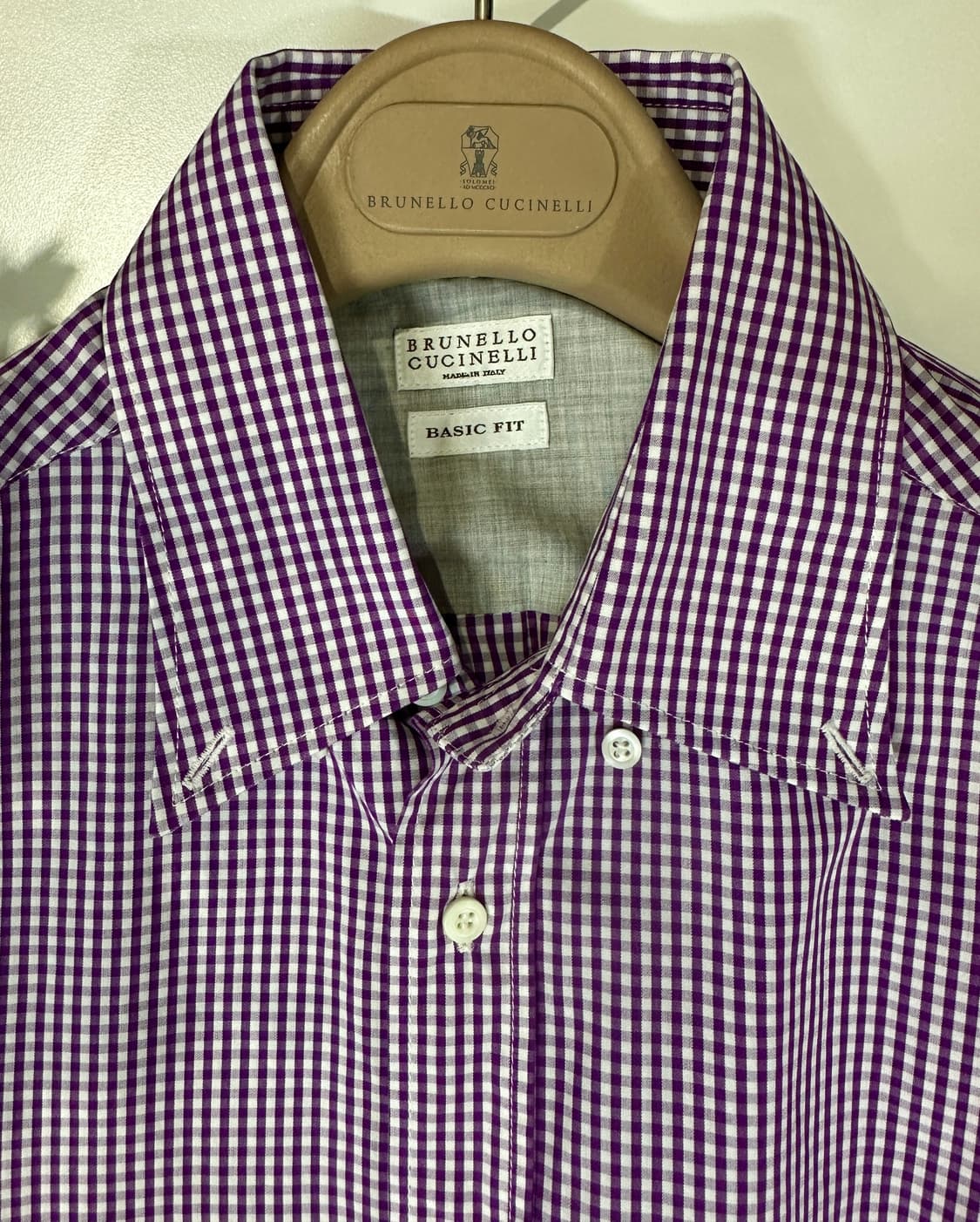 브루넬로 쿠치넬리 퍼플 코튼 셔츠 상품이미지2