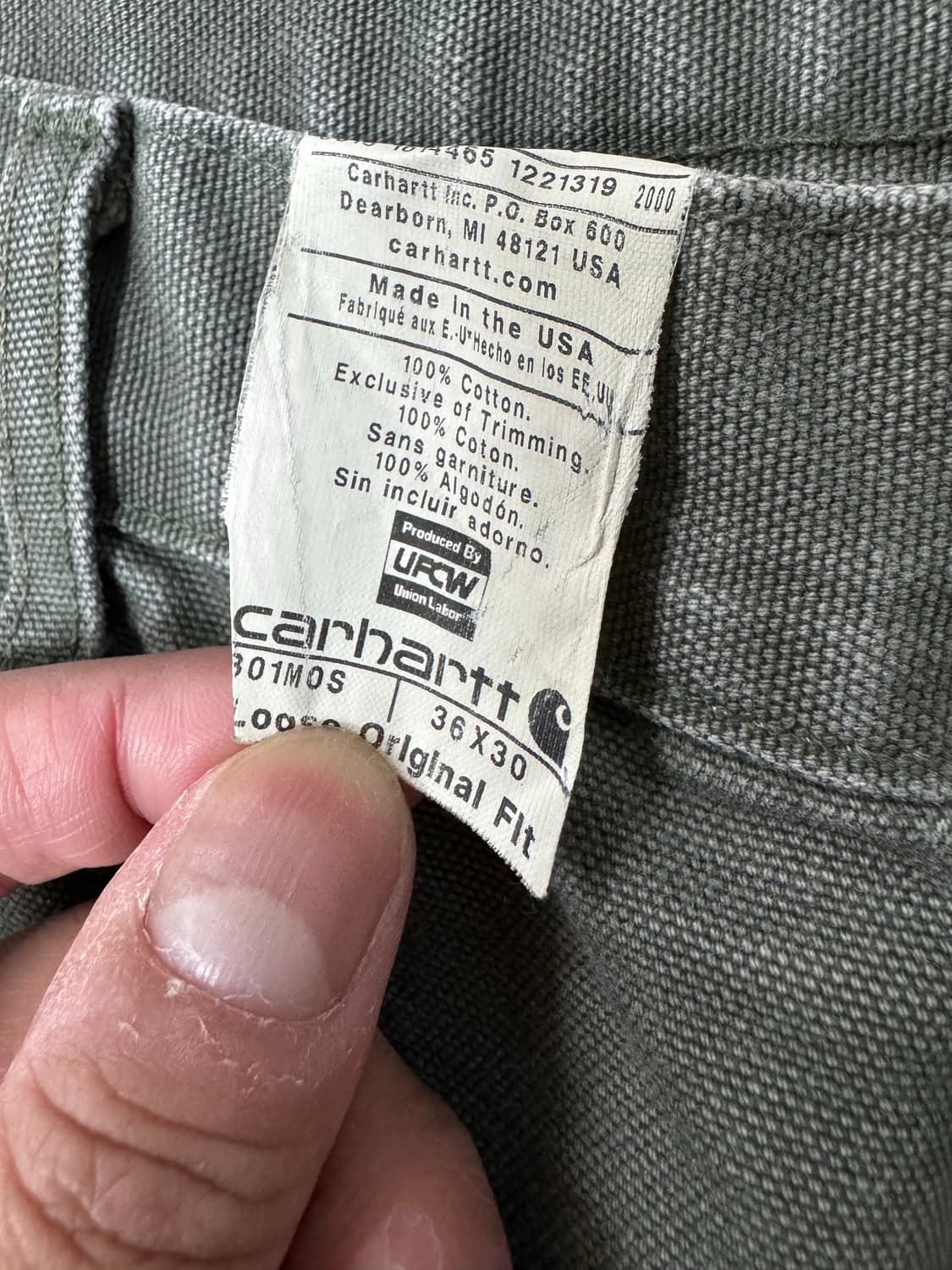 칼하트 더블니 팬츠 b01 mos 상품이미지4