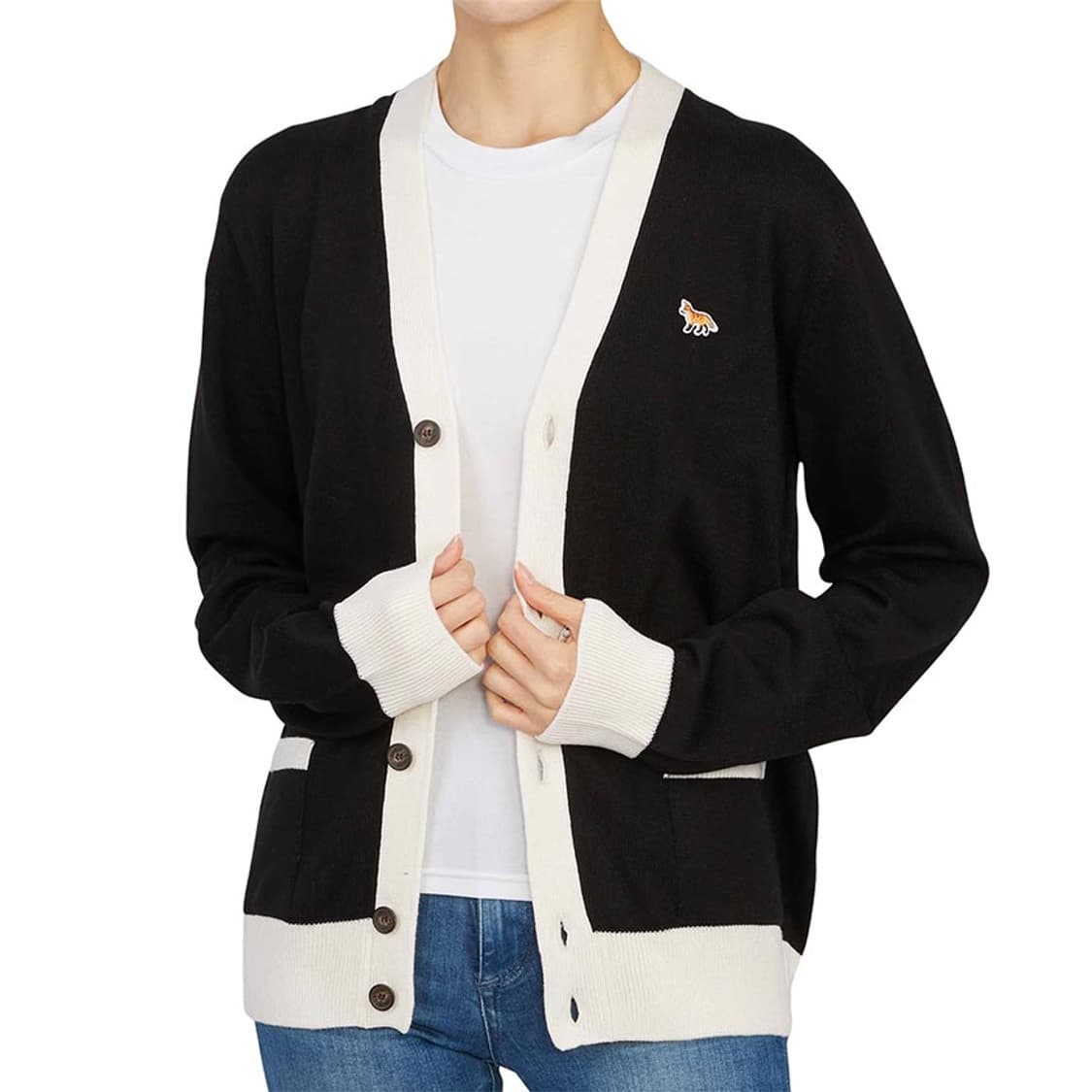 [메종키츠네] 베이비 폭스 패치 울가디건 XL 상품이미지4