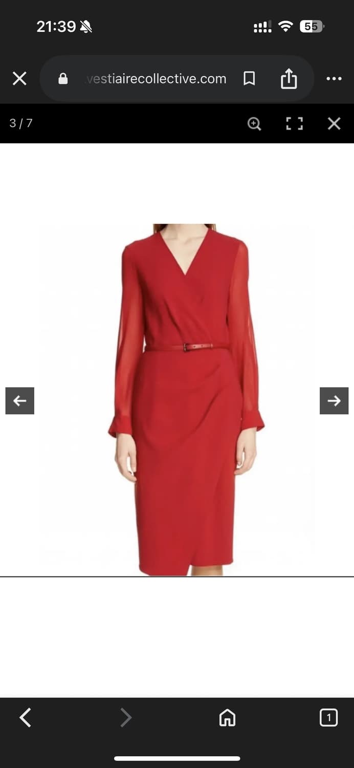 Max Mara 레드 원피스 (막스마라 최상위라인 흰택) 상품이미지2